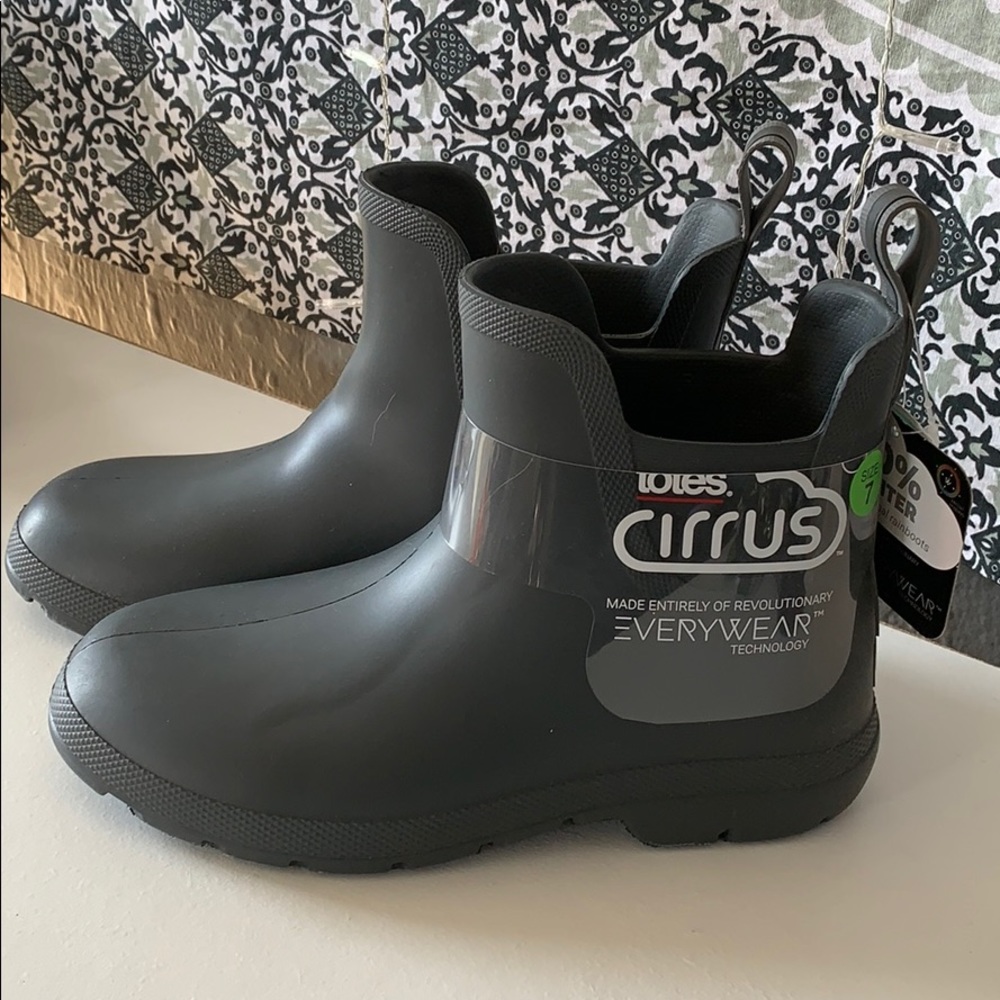 Grey Rubber Rain Boots